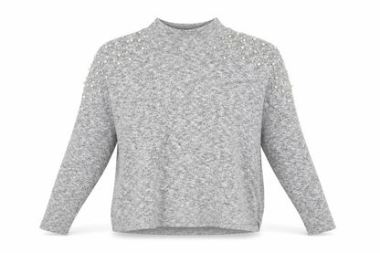 Divided by H&M Womens Grey Mock Neck Polyester Pullover Jumper Size M