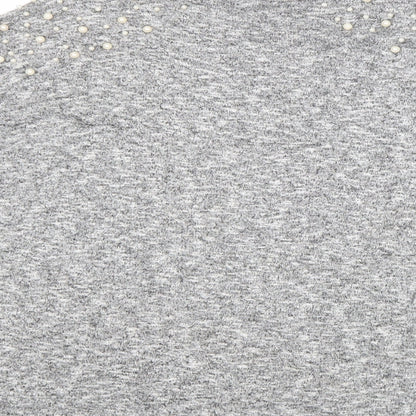 Divided by H&M Womens Grey Mock Neck Polyester Pullover Jumper Size M