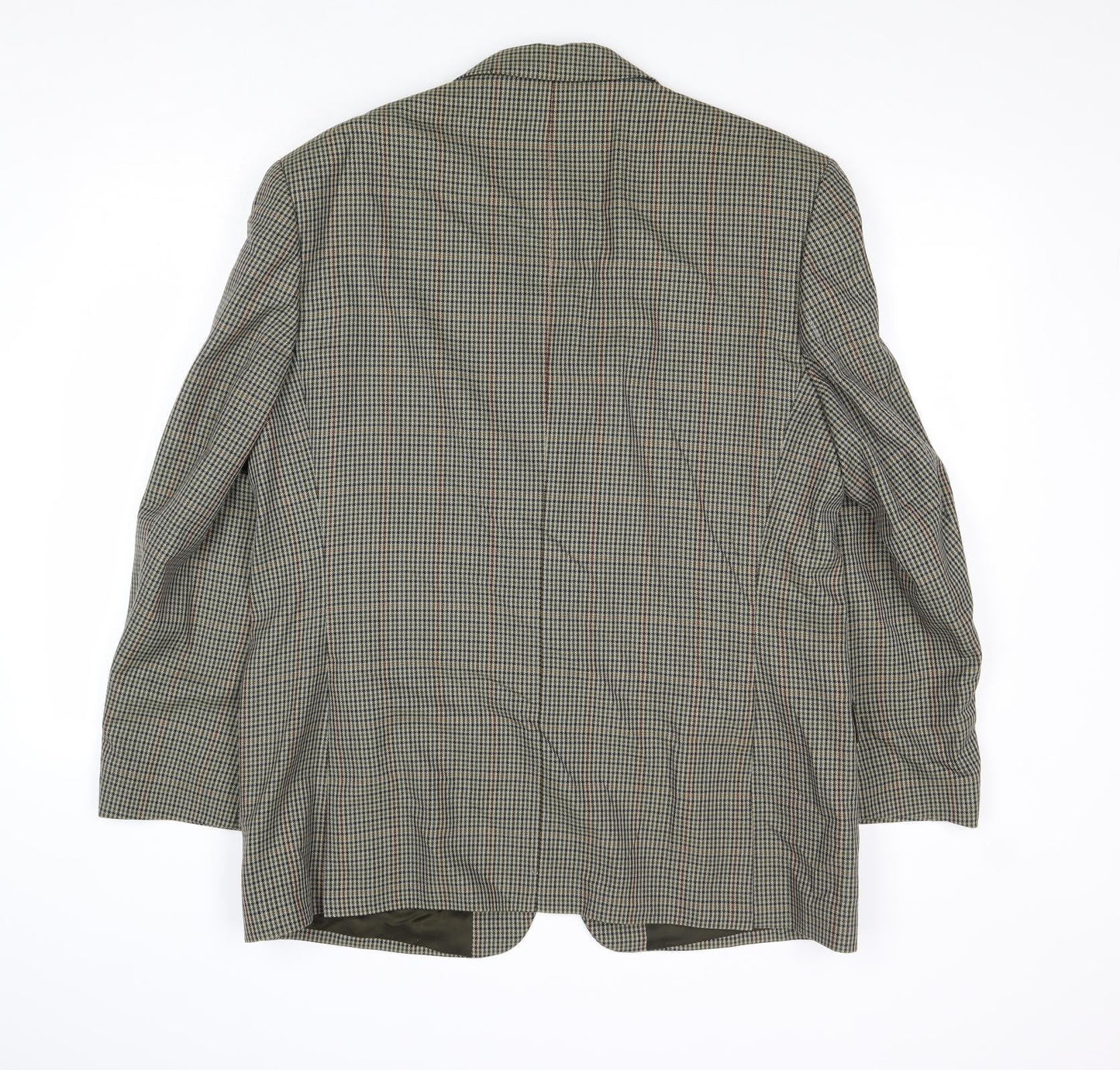 Charlton Gray Mens Multicoloured Geometric Wool Jacket Suit Jacket Size 42 Regular