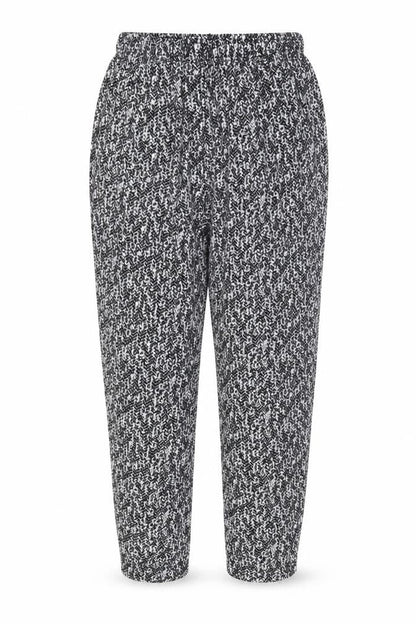 Classics Womens Black Geometric Polyester Trousers Size 12 Regular