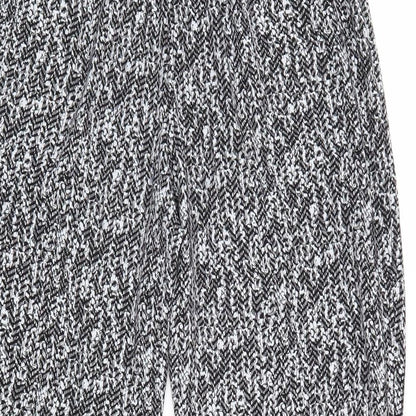 Classics Womens Black Geometric Polyester Trousers Size 12 Regular