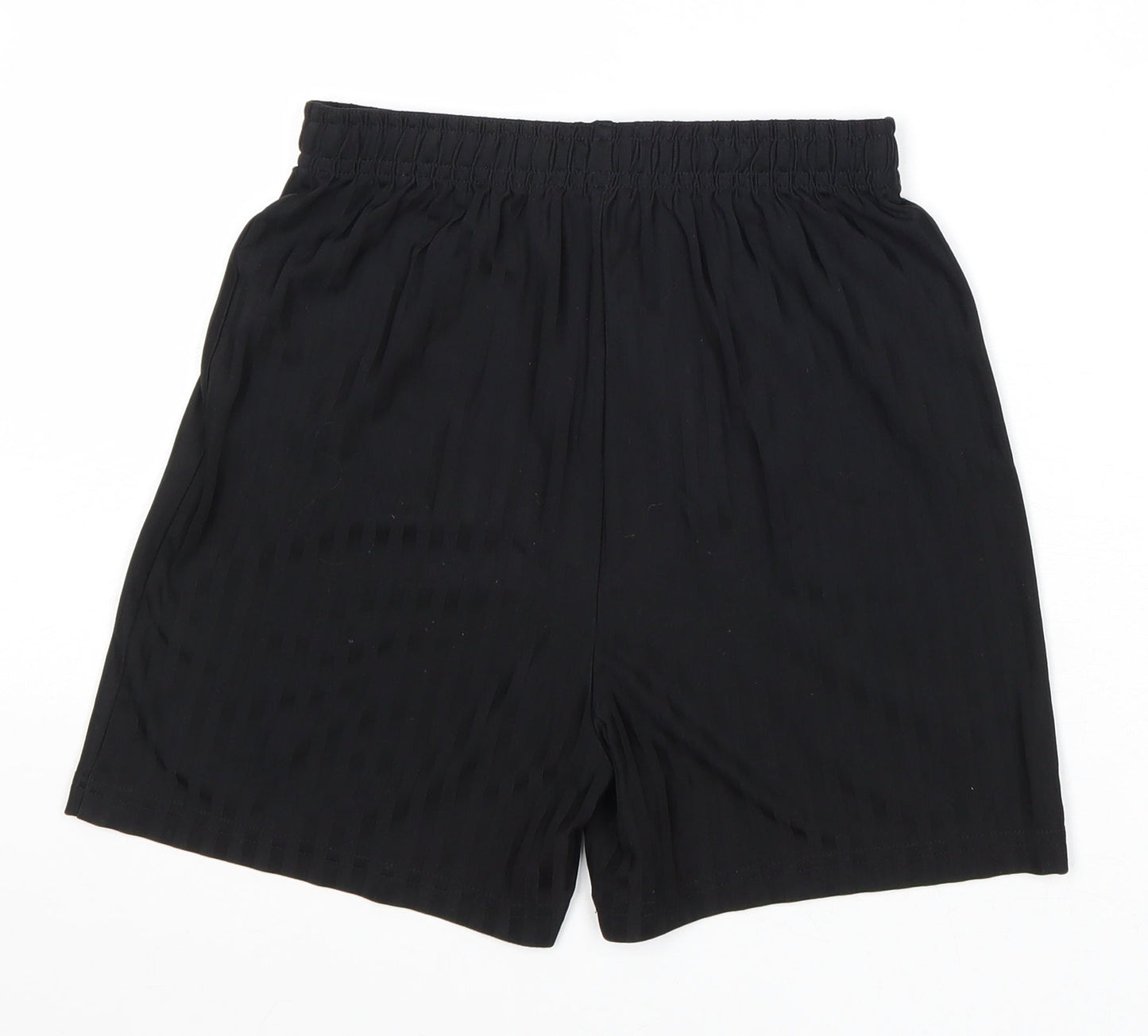 Marks and Spencer Boys Black Polyester Sweat Shorts Size 9-10 Years Regular Drawstring