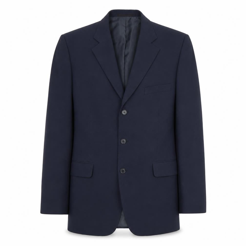 Dimensions Mens Blue Polyester Jacket Suit Jacket Size 40 Regular