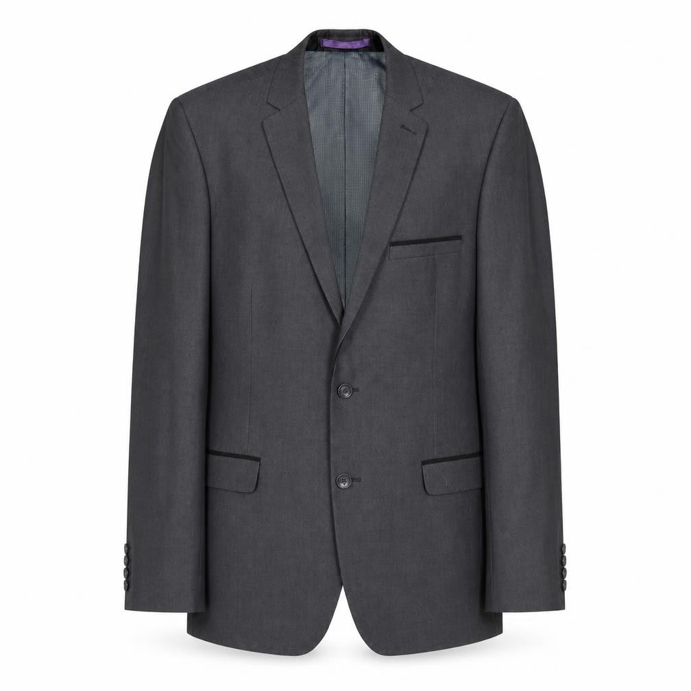 Burton Mens Grey Polyester Jacket Suit Jacket Size 40 Regular