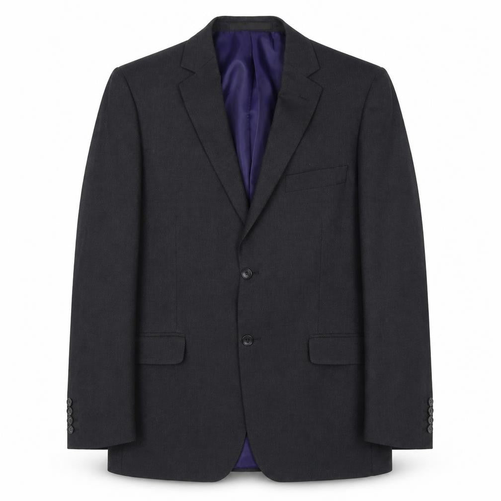 Marks & Spencer Mens Grey Striped Polyester Jacket Suit Jacket Size 40 Regular