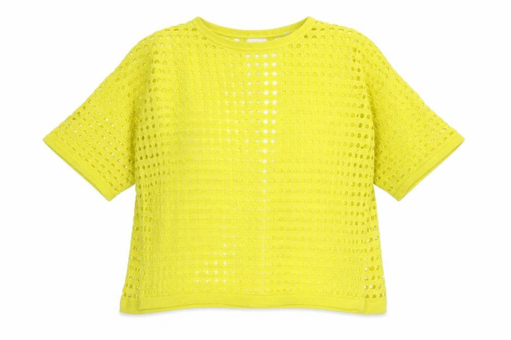 River Island Womens Yellow Round Neck Viscose Pullover Jumper Size XS