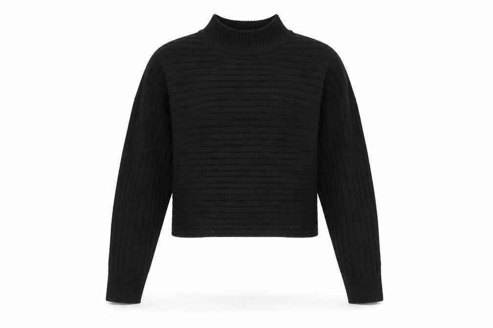 New Look Girls Black Mock Neck Acrylic Pullover Jumper Size 12-13 Years Pullover