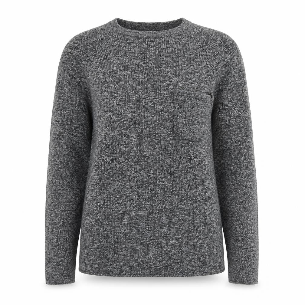 Maison Cinqcent Womens Grey Round Neck Cotton Pullover Jumper Size S