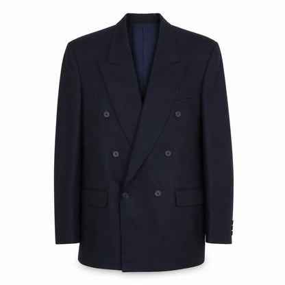 Horne Brothers Mens Blue Striped Polyester Jacket Suit Jacket Size M Regular