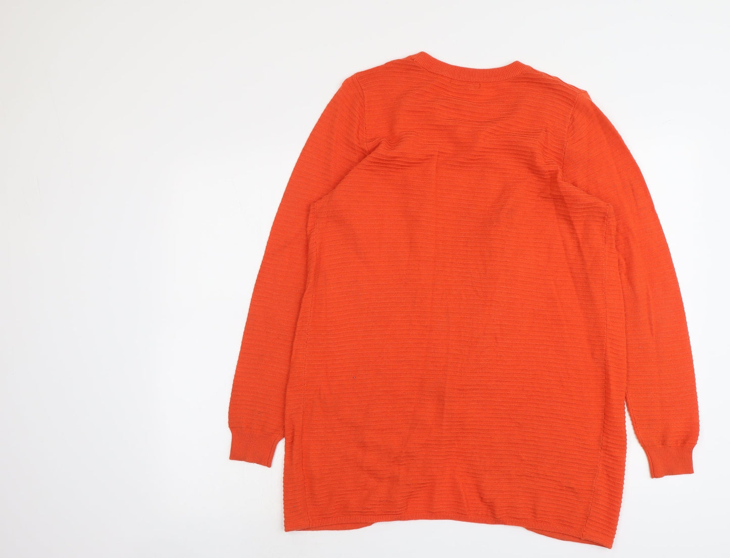 Asoso Womens Orange Round Neck Polyester Pullover Jumper Size 10