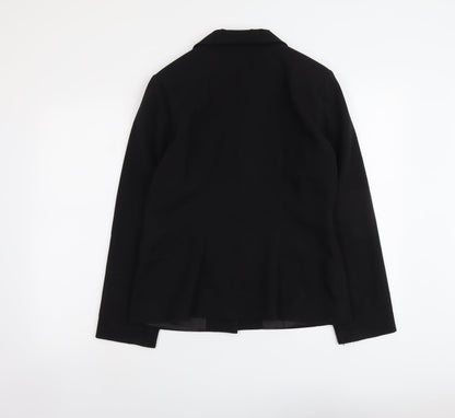 Back view of Cortelle women’s black polyester jacket suit jacket, size UK 14
