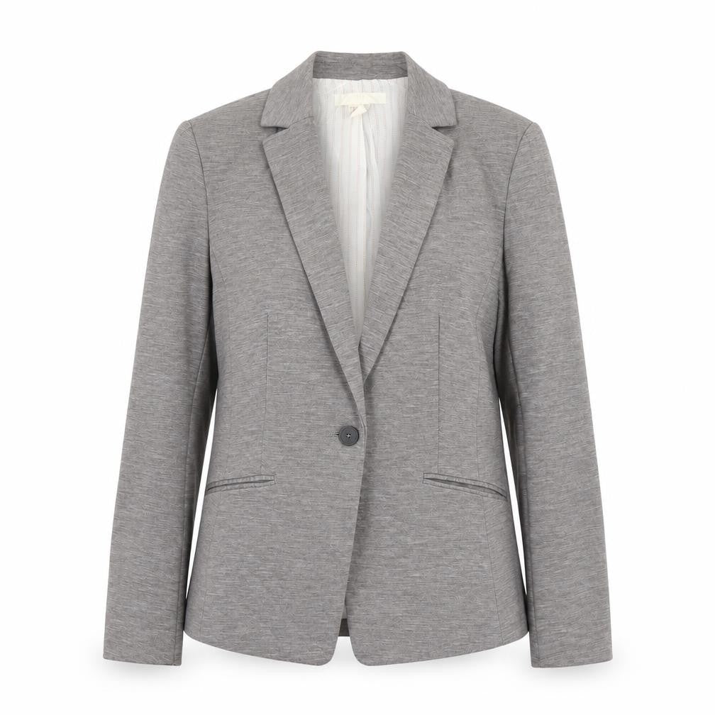 H&M Womens Grey Polyester Jacket Blazer Size 12