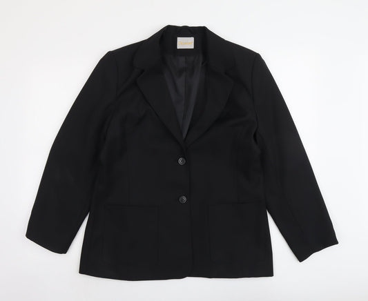 Daxton Womens Black Polyester Jacket Suit Jacket Size 14
