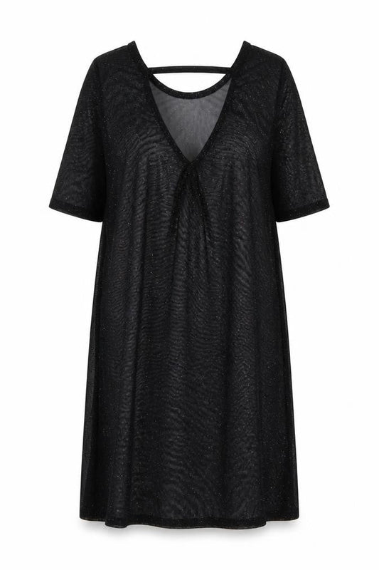 River Island Womens Black Polyester A-Line Size 10 V-Neck Pullover