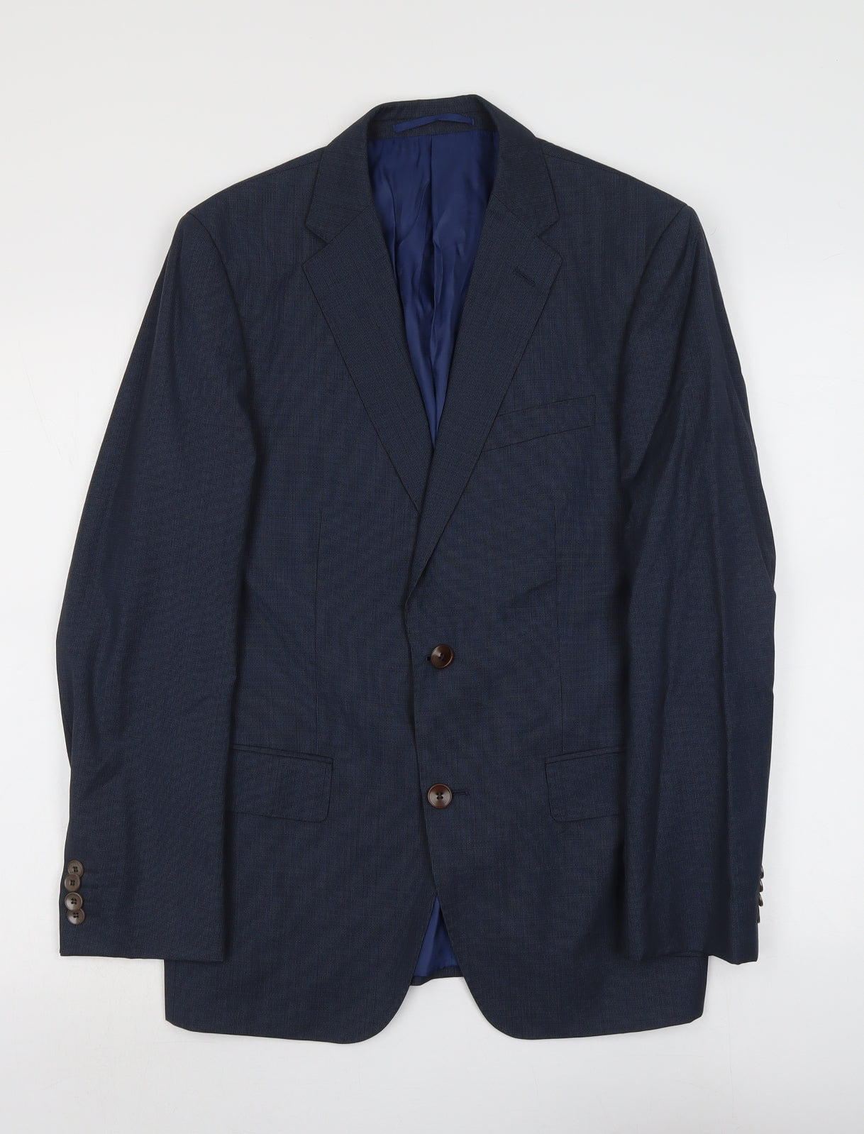 Marks and Spencer Mens Blue Wool Jacket Suit Jacket Size M Regular