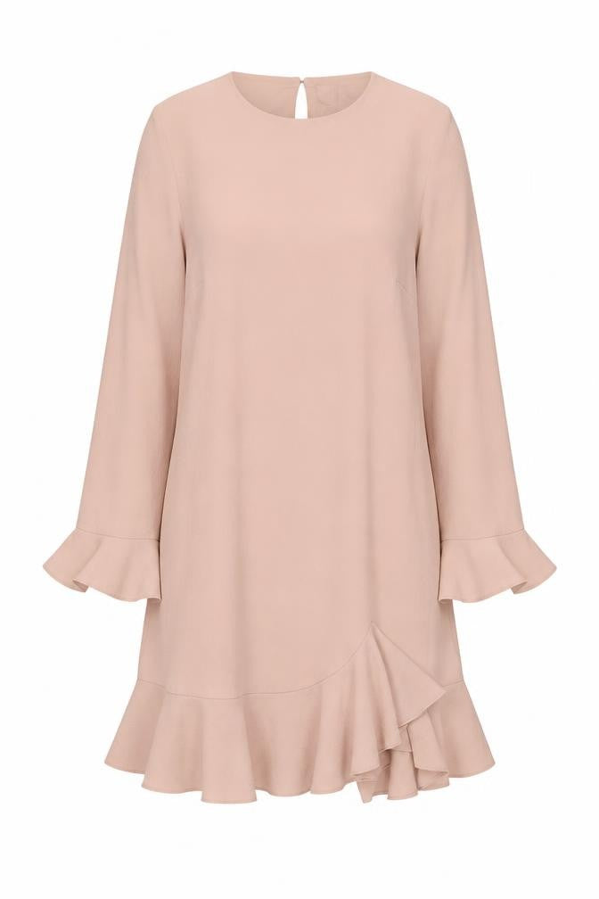 ASOS Womens Pink Polyester Trapeze & Swing Size 12 Round Neck Button