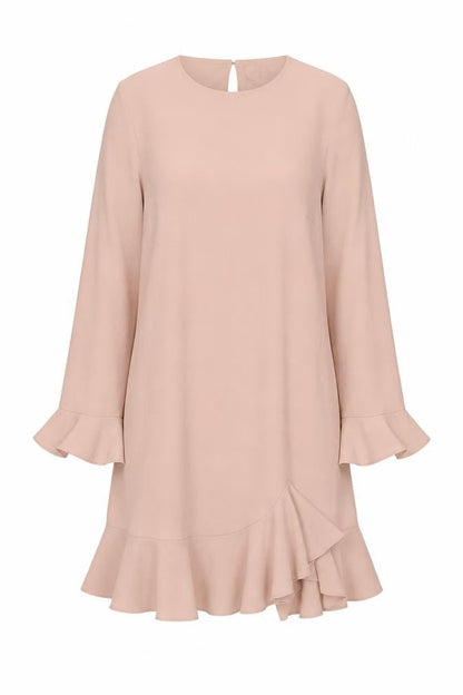 ASOS Womens Pink Polyester Trapeze & Swing Size 12 Round Neck Button