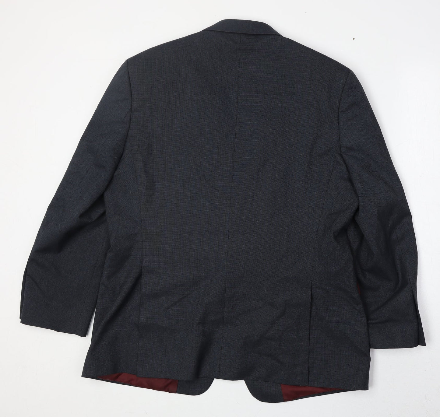 BHS Mens Blue Polyester Jacket Suit Jacket Size 42 Regular