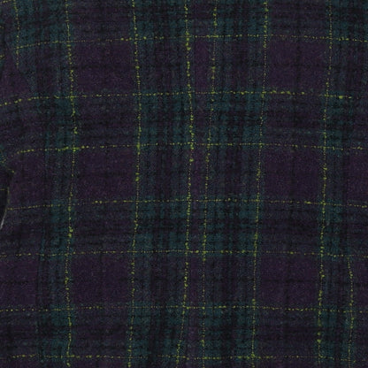 OPUS Womens Multicoloured Plaid Wool Jacket Blazer Size 10