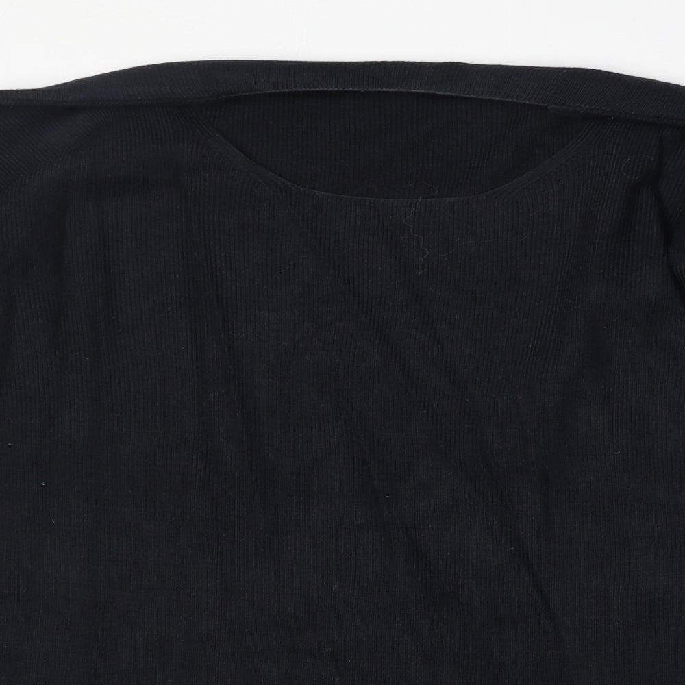 Marks and Spencer Womens Blue Round Neck Acrylic Pullover Jumper Size 16