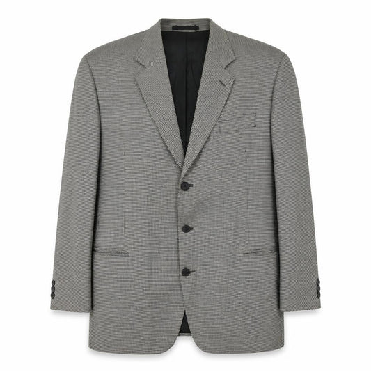 Burton Mens Beige Geometric Polyester Jacket Blazer Size 44 Regular