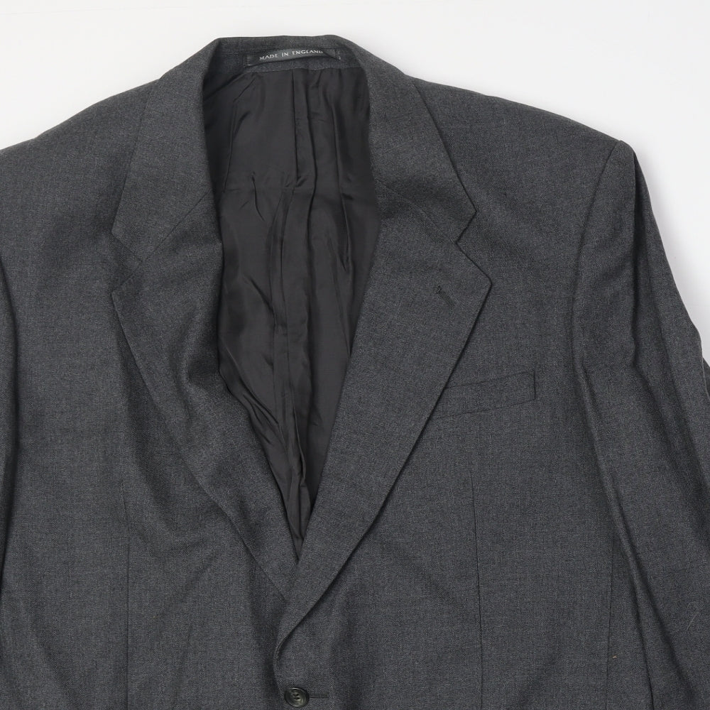 The Label Mens Grey Wool Jacket Suit Jacket Size 44 Regular