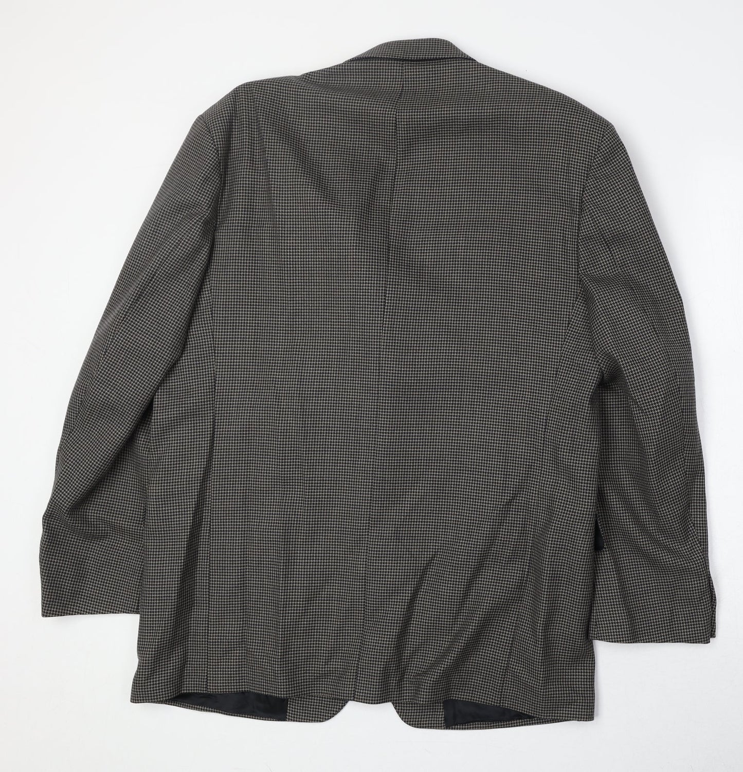 Principles Mens Grey Geometric Polyester Jacket Suit Jacket Size 42 Regular