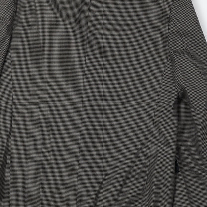 Brand and care label for Principles men’s grey geometric polyester jacket suit jacket, size 42, regular
