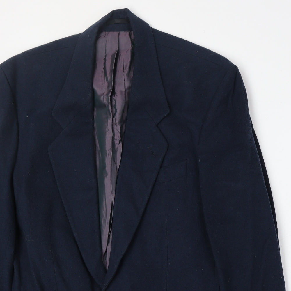 Marks and Spencer Mens Blue Wool Jacket Suit Jacket Size 36 Regular