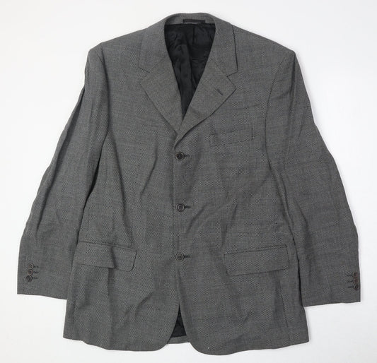 Woolsley Mens Grey Wool Jacket Suit Jacket Size 44 Regular