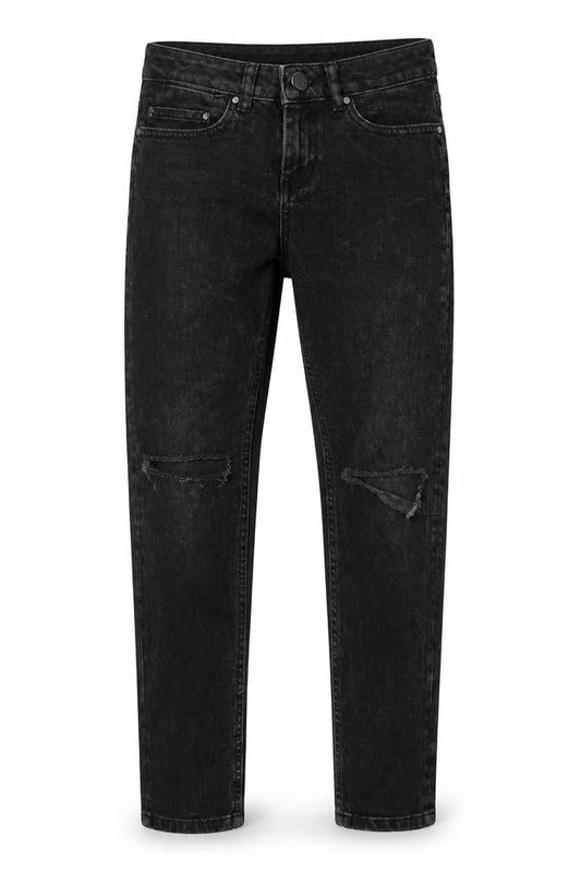 ASOS Womens Black Cotton Straight Jeans Size 26 in Regular Zip