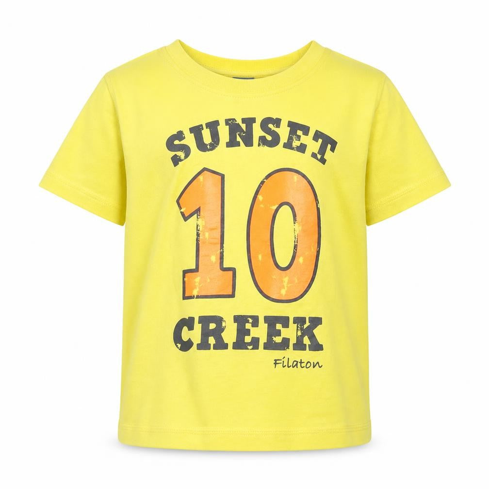 Dopo Dopo Boys Yellow Polyester Pullover T-Shirt Size 3-4 Years Round Neck Pullover - Sunset Creek