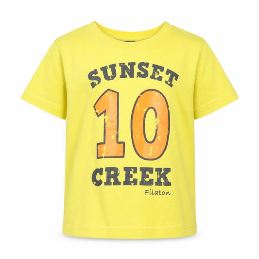 Dopo Dopo Boys Yellow Polyester Pullover T-Shirt Size 3-4 Years Round Neck Pullover - Sunset Creek