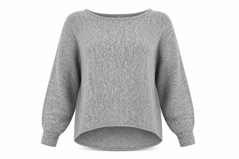 Stella Womens Grey Round Neck Polyester Pullover Jumper Size 12