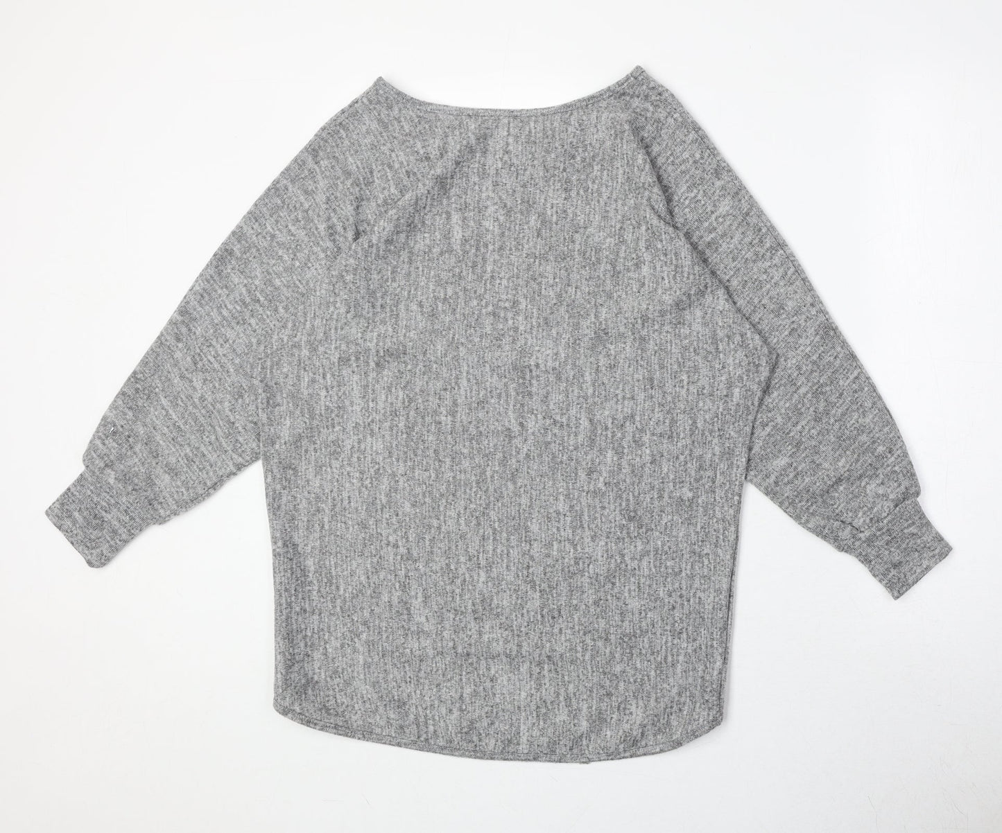 Stella Womens Grey Round Neck Polyester Pullover Jumper Size 12
