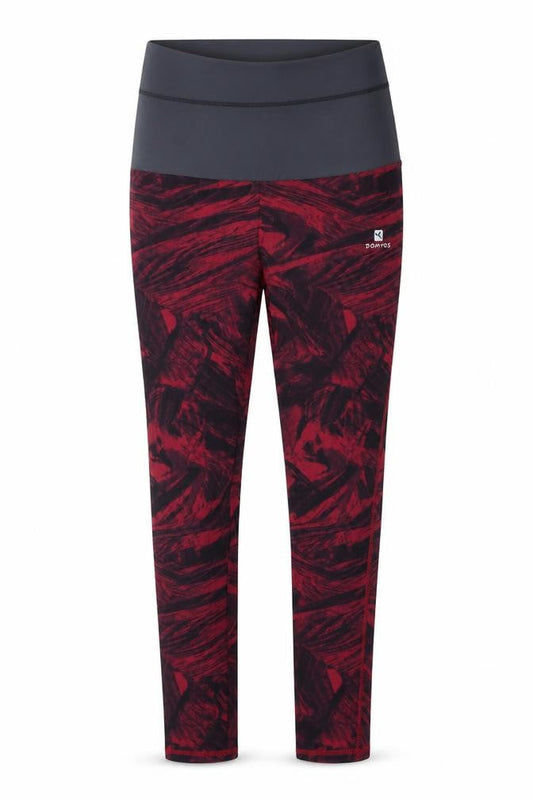 Decathlon Womens Red Geometric Nylon Compression Leggings Size 26 in Regular Pullover
