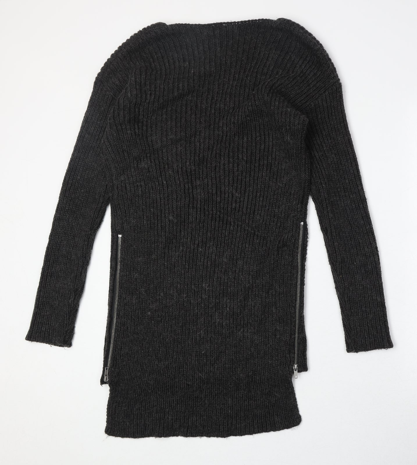Divided by H&M Womens Green V-Neck Acrylic Pullover Jumper Size S