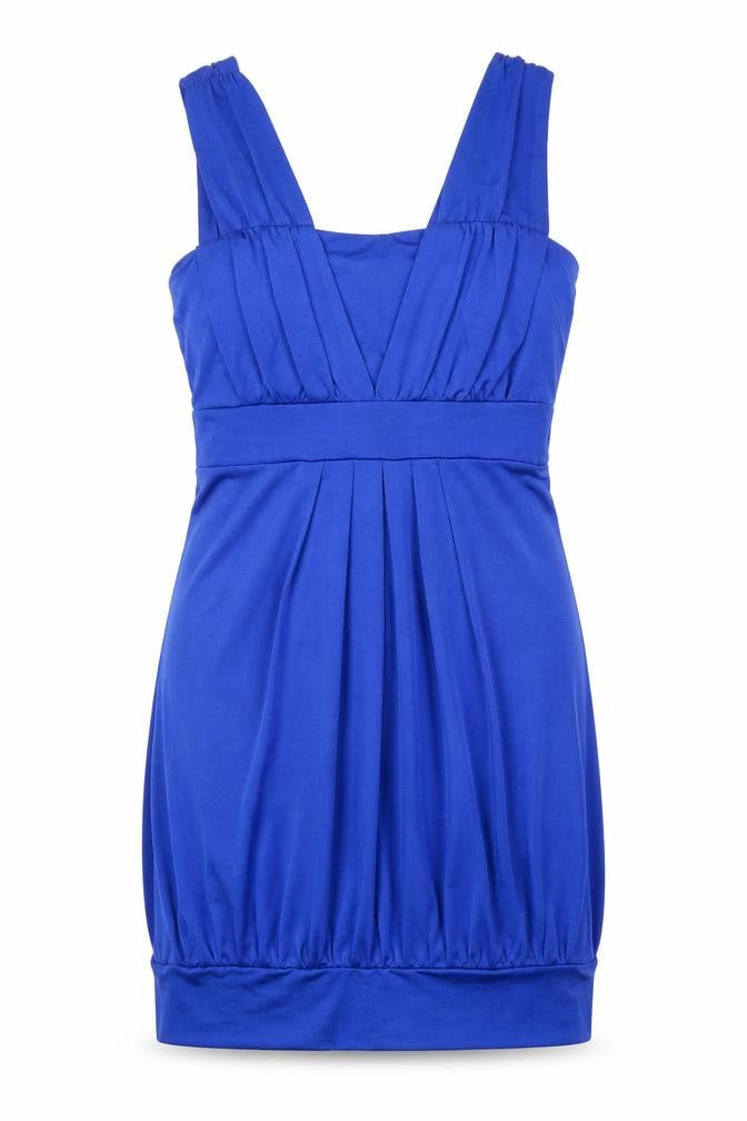 Dorothy Perkins Womens Blue Polyester A-Line Size 8 Square Neck Pullover