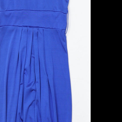Dorothy Perkins Womens Blue Polyester A-Line Size 8 Square Neck Pullover