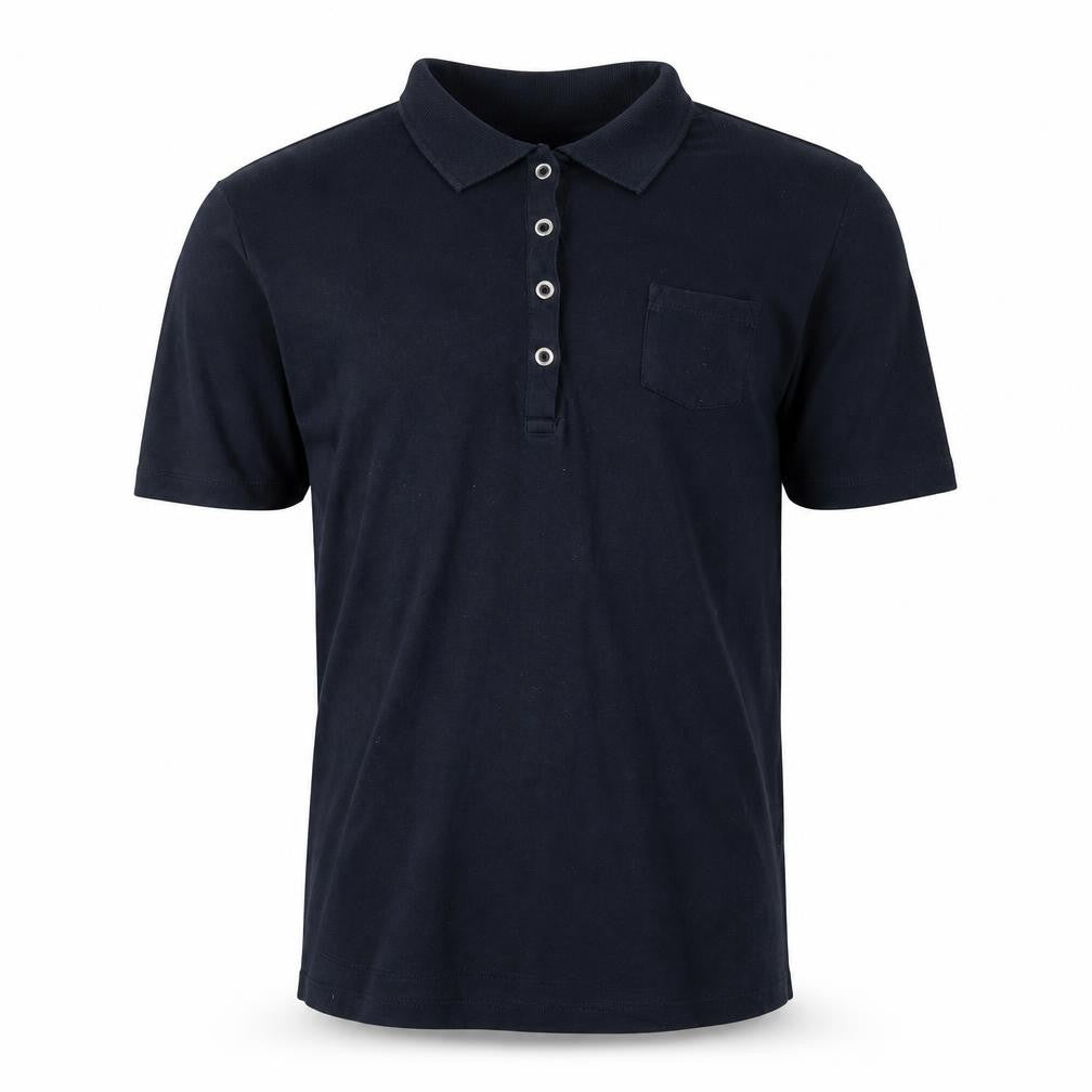 Canada Mens Blue 100% Cotton Polo Size S Collared Button