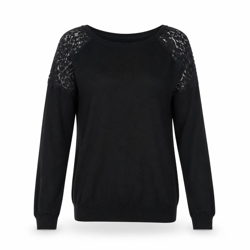 Select Womens Black Viscose Pullover Sweatshirt Size 12 Pullover