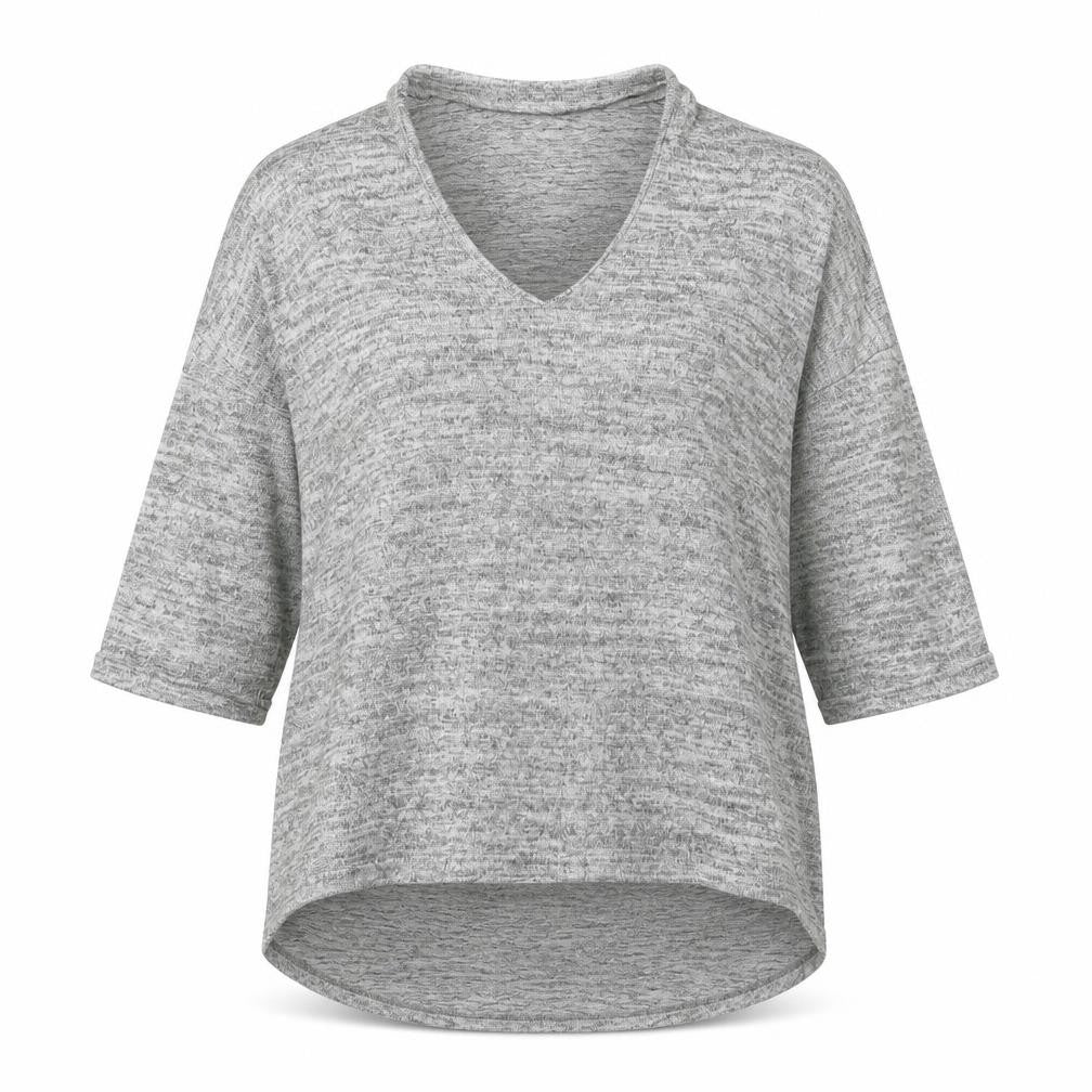 New Look Womens Grey Round Neck Polyester Pullover Jumper Size S - Keyhole Neck