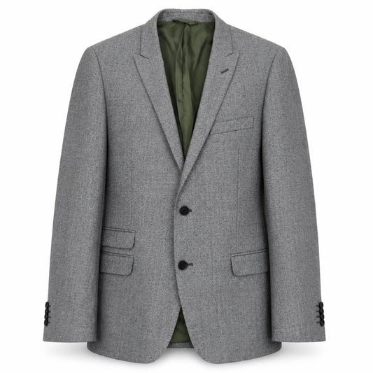 Front view of French Connection men’s grey wool jacket suit jacket, size 40, regular