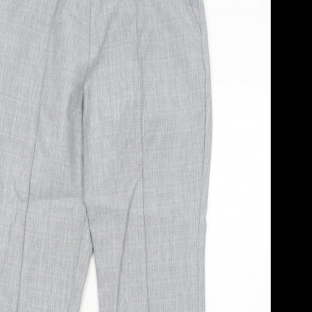 Marks and Spencer Womens Grey Polyester Trousers Size 12 Regular