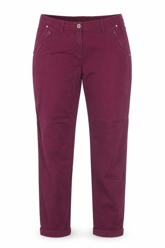 Yessica Womens Purple Cotton Straight Jeans Size 8 Regular Zip