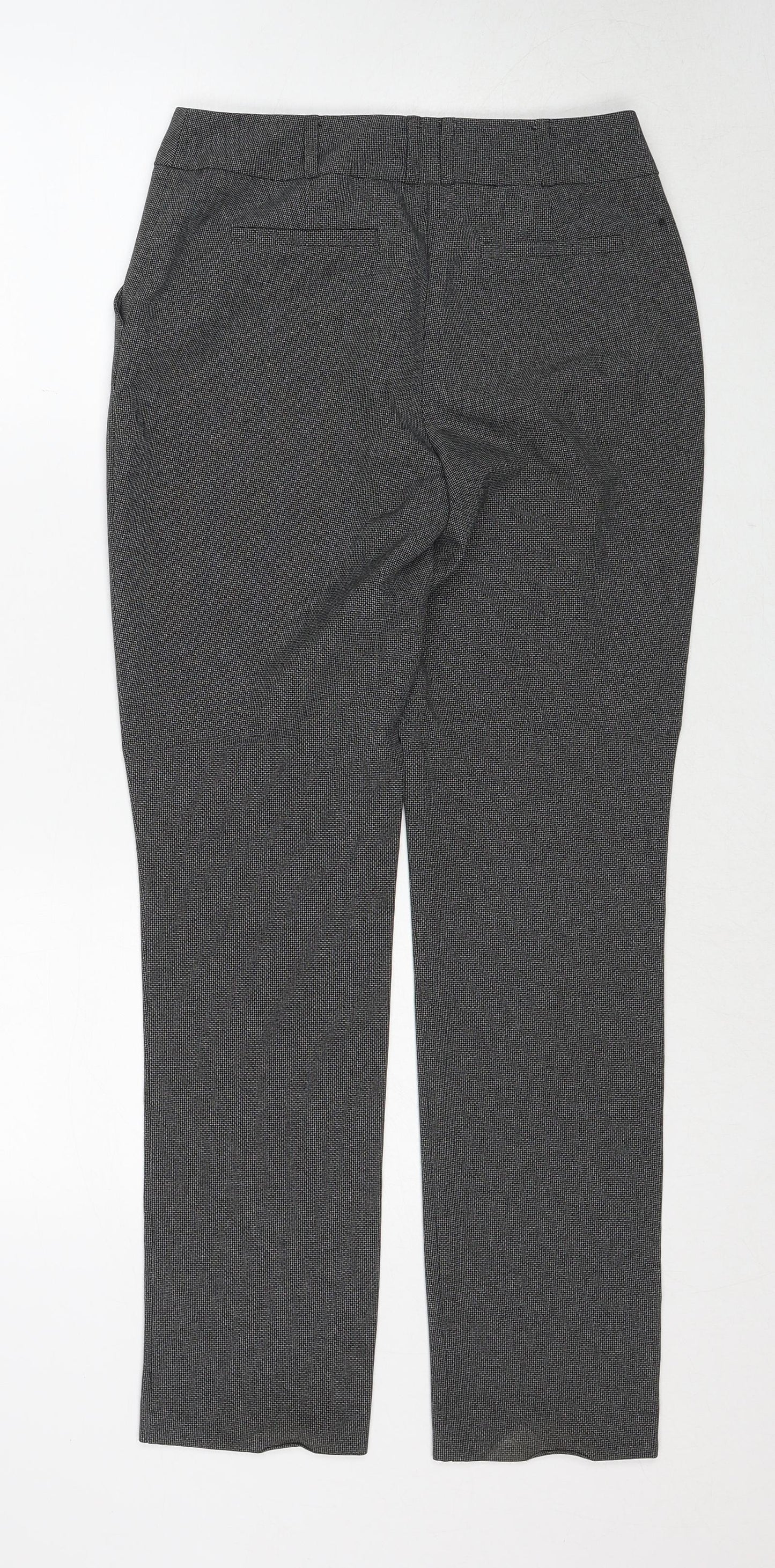South Womens Black Polyester Trousers Size 8 Regular Zip