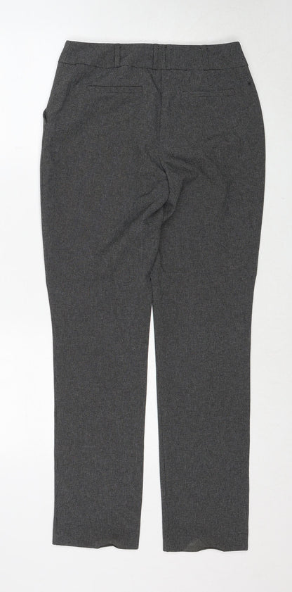 South Womens Black Polyester Trousers Size 8 Regular Zip