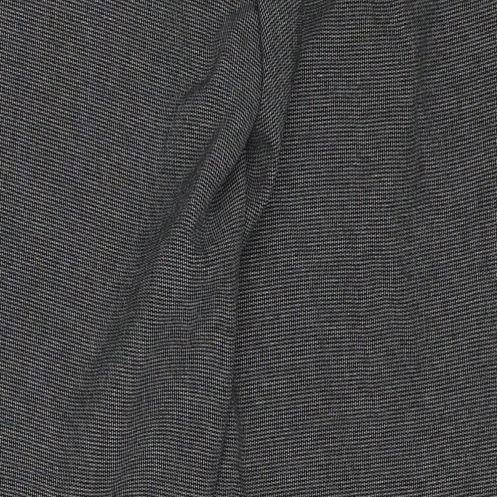 South Womens Black Polyester Trousers Size 8 Regular Zip