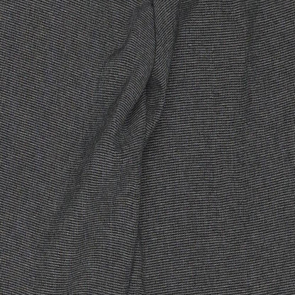 South Womens Black Polyester Trousers Size 8 Regular Zip