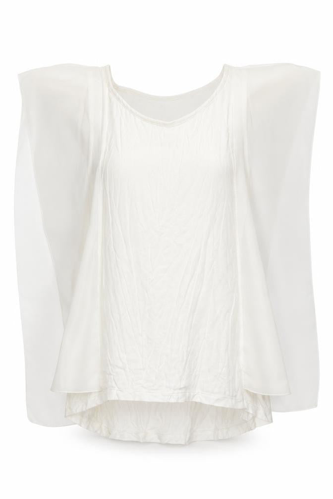H&M Womens White Viscose Basic Blouse Size S Round Neck